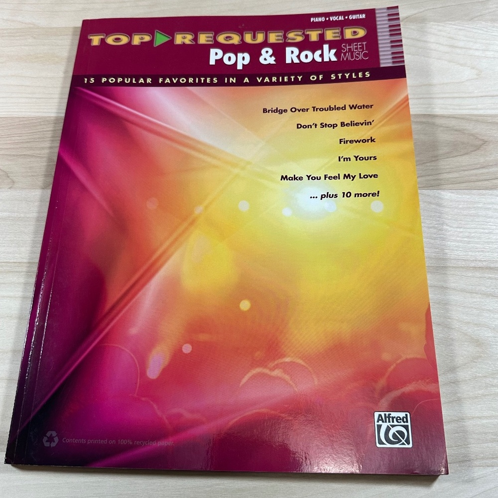 Top-Requested Pop & Rock Sheet Music: 15 Popular Favorites in a Variety of Style